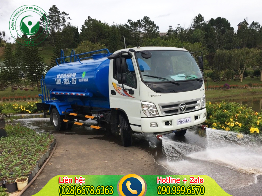 Cho thu&ecirc; xe bồn chở nước tưới c&acirc;y nhiều mục đ&iacute;ch