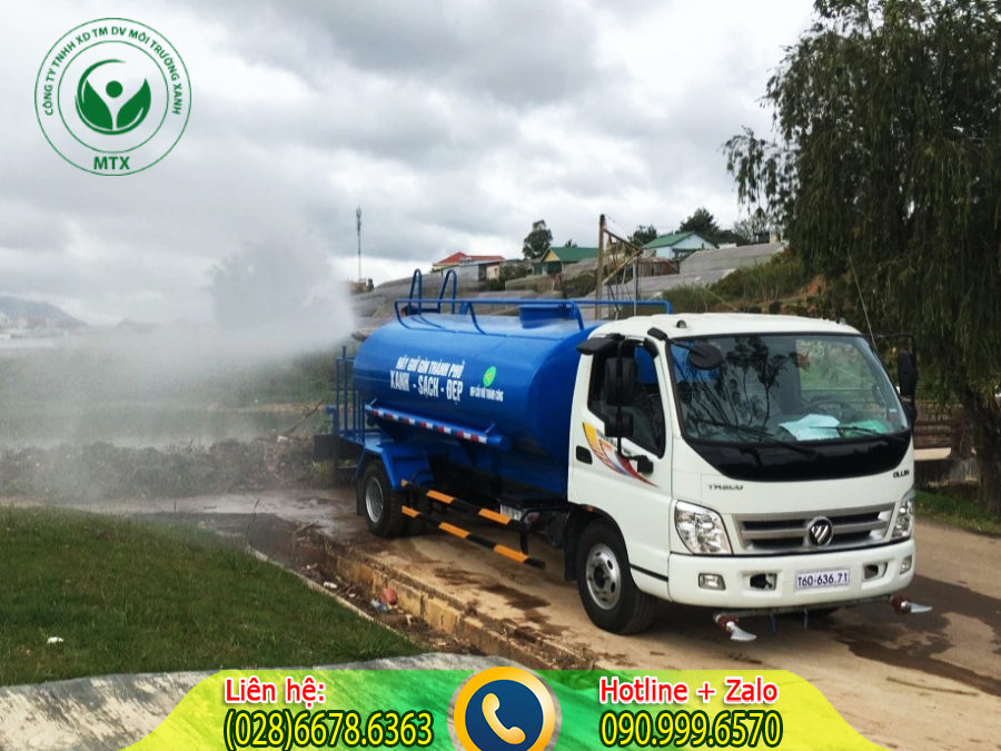 Cho thu&ecirc; xe bồn tưới nước rửa đường nhanh ch&oacute;ng