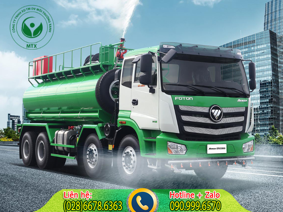 Cho thu&ecirc; xe bồn tưới nước rửa đường nhiều chức năng