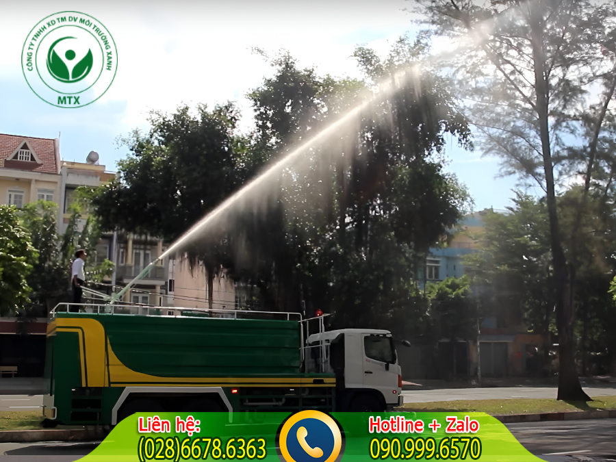 Cho thu&ecirc; xe bồn tưới nước rửa đường nhiều lợi &iacute;ch