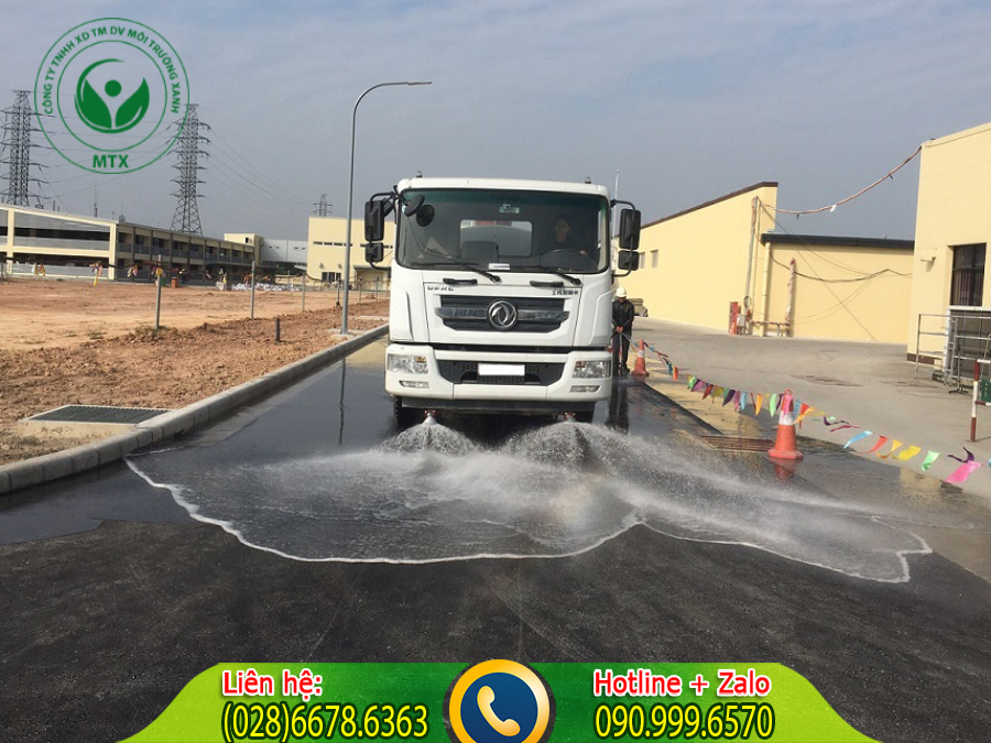 Cho thu&ecirc; xe bồn tưới nước rửa đường