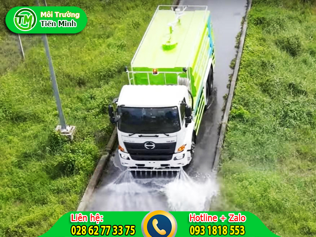 Cho thu&ecirc; xe bồn tưới nước rửa đường nhiều chức năng