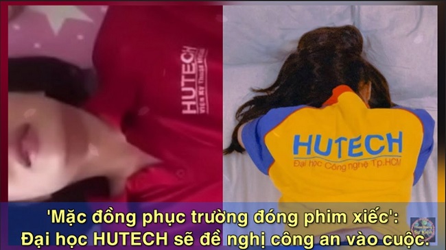 clip nóng cô gái mặc đồng phục HUTECH 6